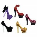Motivknopf High heels Schuhe bunt 5 St&uuml;ck...