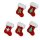 Motivknopf Socke Weihnachtssocke 5 Stück geprägt, 3D Knopf Kunstoff ca 2cm Motiv
