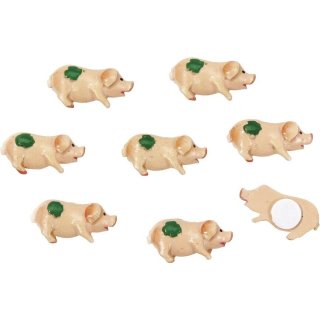 Partydeko Miniatur Polyresin Dekoartikel Glücksschwein Schweinchen  ca 20mm