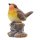 Polyresin Deko Miniatur Puppenhaus Rotkehlchen auf Steinhaufen Vogel Minigarten