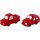 Polyresin Miniatur Autos LKW rot Miniatur Fahrzeuge Dekoartikel Streudeko