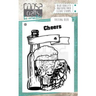 Silikonstempel Clear Stamps Coosa crafts Tasting Beer Krug mit Bier