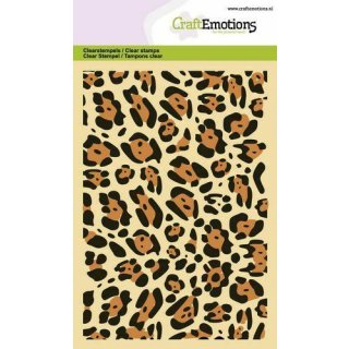 Silikonstempel Clear Stamps Hintergrund Craft Emotions A6 Panther Leopardenprint