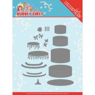 Yvonne Creations Bubbly Girls Party Birthday Cake Torte Kuchen Kerzen