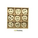 CE Wood Deco  Holz Silhouettenschnitt Holzbox Emojis...