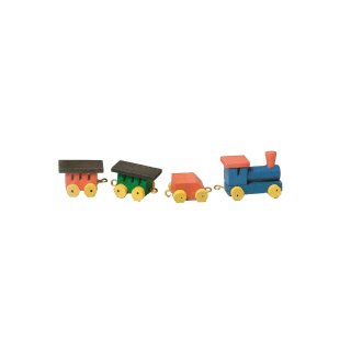 Deko Miniatur Minigarten Puppenhaus Diorama 1 bunter Holz Zug Spielzeug Eisenbahn Lock