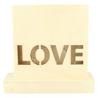 Holz Silhouettenschnitt 3 D  Laserstanzteil Holz Lampe Lichtkasten Love