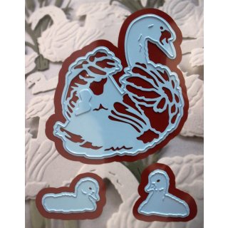 Marianne Design Creatables Tiny`s Swan LR0408 Schwan mit Küken