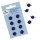 Rayher Kartenschmuck Scrapbooking 12 Brads silber nachtblau gefrostet Kreis 8mm