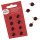 Rayher Kartenschmuck Scrapbooking 12 Brads silber rot gefrostet Kreis 8mm