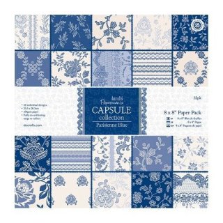 Scrapbooking Papier CAPSULE -parisienne blue  Block mit 32  Blättern  20,3x20,3
