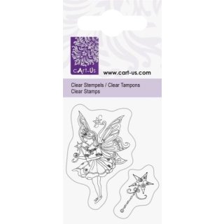 Silikonstempel Clear Stamp Ministempel Elfe und Zauberstern Zauberstab