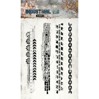 Silikonstempel Clear Stamps studio light Industrial 2.0 Borders Kette Sperrband