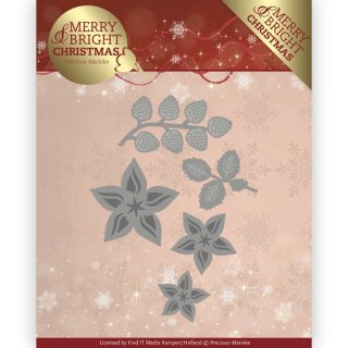 Stanzschablone Precious Marieke Merry and Bright Christmas - Christmas Florals