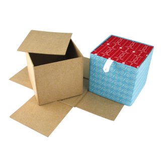Holz Utensilienbox Ordnungshelfer Box mit Kaschierhilfe