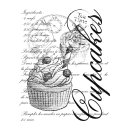 Stempel Holzstempel Collage Cupcakes Gebäck Kuchen Cake