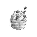 Stempel Holzstempel Cupcake Mini Cupcake Gebäck...