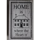 Stempel Holzstempel gerahmtes Vintage Label Home is where...