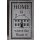 Stempel Holzstempel gerahmtes Vintage Label Home is where the Heart is mit Haus