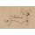 Stempel Holzstempel Handschrift Schriftzug Menü mit Zierschnörkel Verzierung
