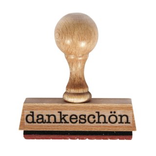Stempel Holzstempel Schriftzug dankeschön 5,4x0,7 cm groß