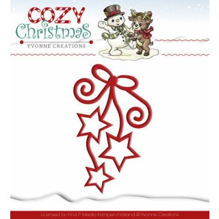 Yvonne Creations Cozy Christmas 10039 hanging Stars Sterne Fensterschmuck