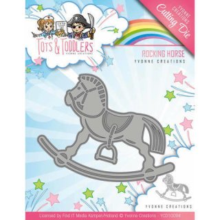 Yvonne Creations Stanzschablone Tots & Toddlers rocking horse Schaukelpferd Baby