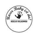 Holzstempel Stempel 3cm Durchmesser unser Baby ist da -...