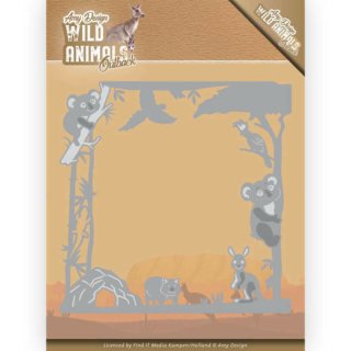 Amy Design Stanzschablone Wild Animals OutbackKoala Frame Rahmen Kakadu Känguru