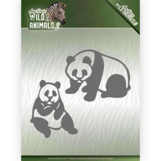 Amy Design Stanzschablone Wild Animals Panda Bear Pandabären Pandas