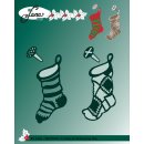 By Lene Dies Stanzschblone Christmas socks BLD1004...