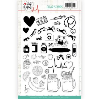 Clear Stamp Silikonstempel Jeanines Art Well Wishes Genesungswünsche Gesundheit
