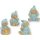 Deko Miniatur Baby Boy 4 Babys Polyresin Geburt Taufe Kinderwunsch Puppenhaus