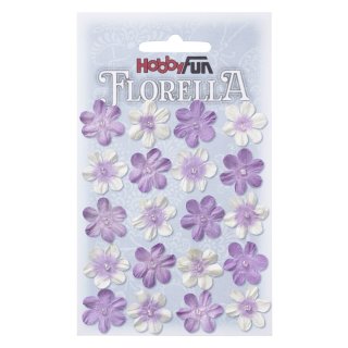 Deko Minigarten Puppenhaus Streudeko 033 Florella Blüten aus Maulbeerpapier lila