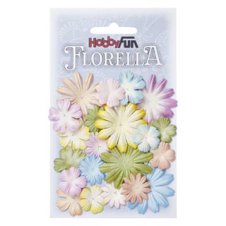 Deko Minigarten Puppenhaus Streudeko 201 Florella Blüten Mix aus Maulbeerpapier