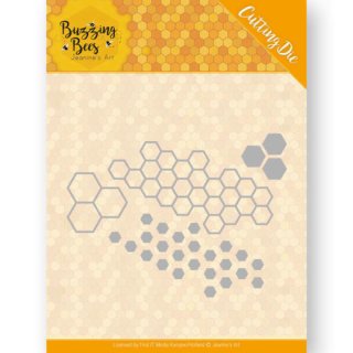 Jeanines Art Stazschablone Buzzing Bees Hexagon Set Bienenwaben Bienen Bau