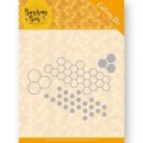 Jeanines Art Stazschablone Buzzing Bees Hexagon Set...