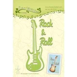 Leabilities Stanzschablone Guitar snij en embossing mal Gitarre Rock & Roll