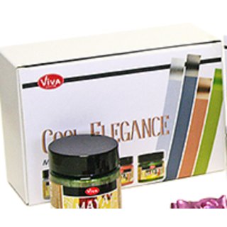 Maya-Gold Starter Set cool elegance silber grau cappuccino avocado Flüssigmetall