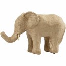 Pappmaché Elefant klein stehend ca 12x7 cm...