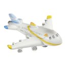 Polyresin Flugzeug Jet  blau/gelb Streudeko Deko Miniatur...