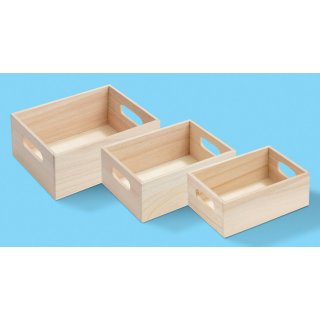 Set Hobbyfun Tablett Teller Schale Schüssel Kistenset 3 Stück Kasten Box