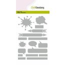 Stanzschablone Craft Emotions Tabs banners baloons...