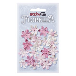 Deko Minigarten Puppenhaus Streudeko 005 Florella Blüten aus Maulbeerpapier rosa