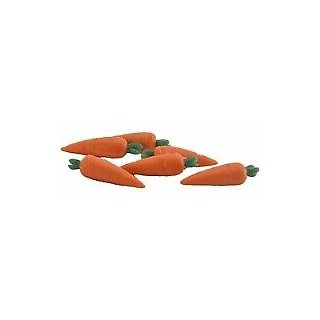 6 Miniatur Karotten Dekoartikel Streudeko gelbe Rüben Möhren  1,8 CM Gemüse Polyresin o.ä