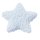 Deko Teddyfell Stern hellblau 9 cm 2 Stück ausgestopft