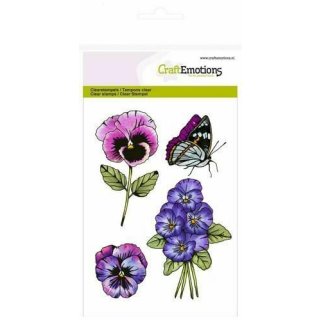 Silikonstempel Clear Stamps Craft Emotions Veilchen Violet Blume Frühling Blüte