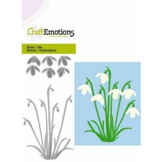 Stanzschablone Craft Emotion Schneeglöckchen Blume Blüten Frühling Blütenzauber