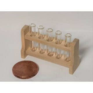 Deko Miniatur Minigarten hellbraun Diorama 1 set Reagenzgläser mit Ständer