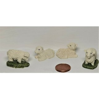 Polyresin Streudeko Deko Miniatur Minigarten Figur Schäfchen Schaf Herde Lamm